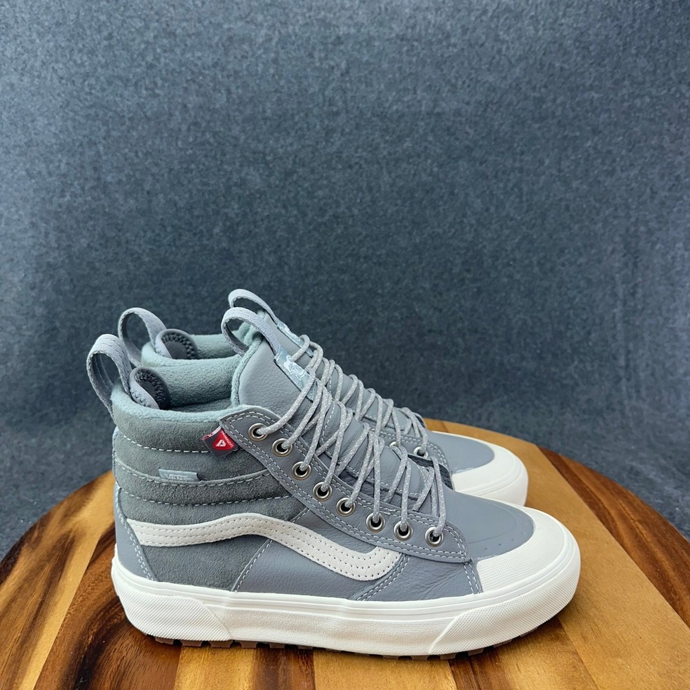 Vans Sk8-Hi MTE-2 Grey Leather Suede Primaloft Winter Sneaker Boots Womens 7.5